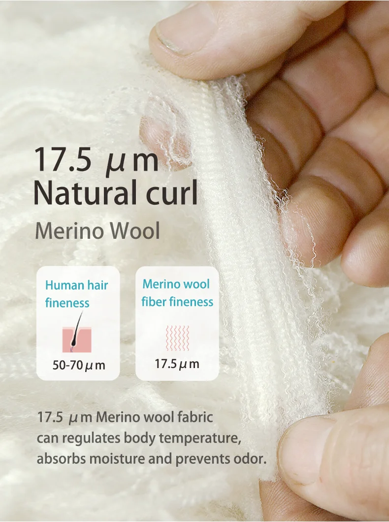 ZEALWOOD 17.5μm Merino Wool Hoodie Shirt Men's Women’s Lightweight Breathable Comfortable Base Layer Anti-Odor Wicking Quick Dry