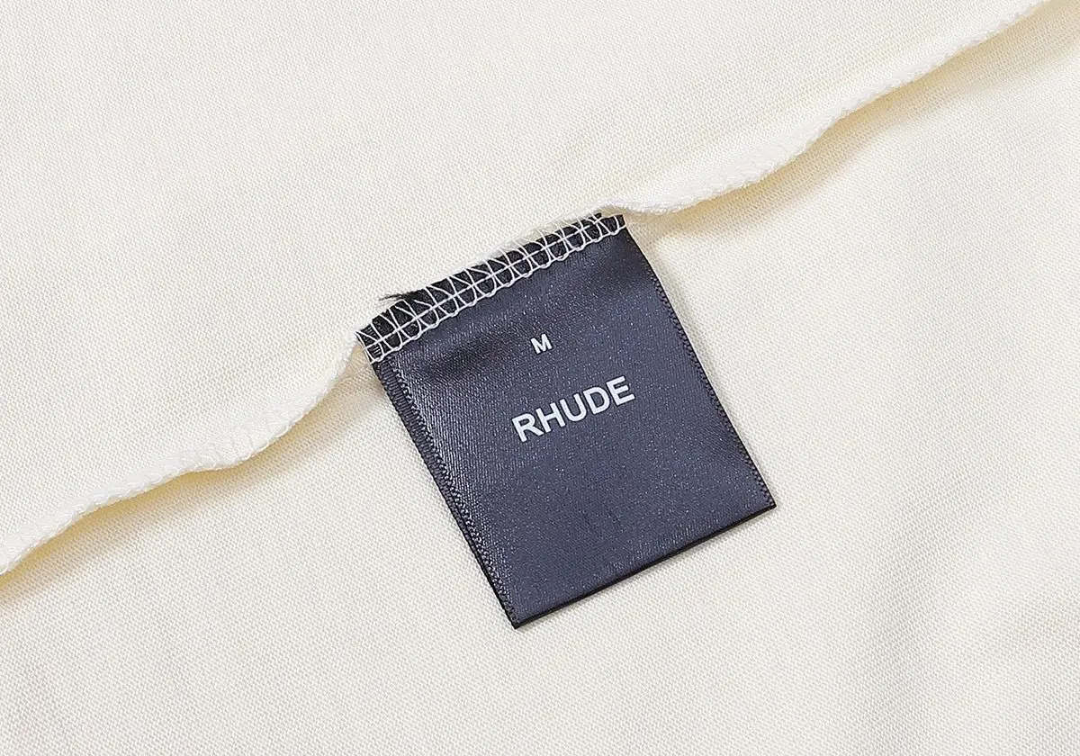 Rhude Summer Trendy Graphic Logo Letter High-Quality Pure Cotton Short Sleeve T-Shirt, Versatile Casual Top