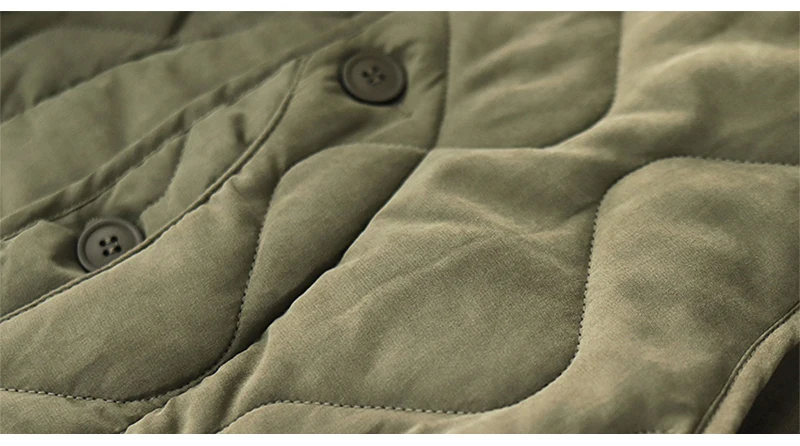 Vintage Amekaji Waistcoat Men Autumn Winter New V-neck Multi-pocket Quilting Vest Military Style Meniscus Cotton Hunting Vest