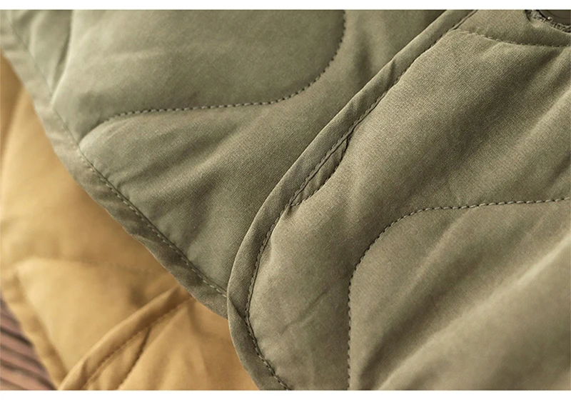 Vintage Amekaji Waistcoat Men Autumn Winter New V-neck Multi-pocket Quilting Vest Military Style Meniscus Cotton Hunting Vest