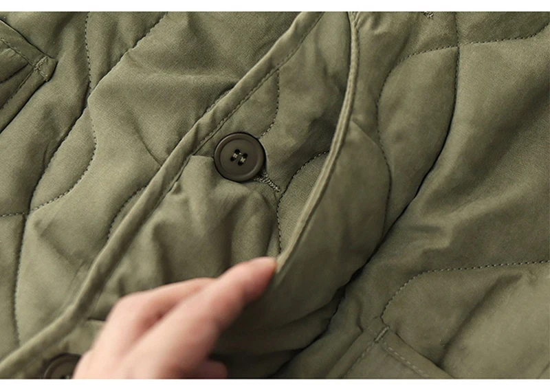 Vintage Amekaji Waistcoat Men Autumn Winter New V-neck Multi-pocket Quilting Vest Military Style Meniscus Cotton Hunting Vest