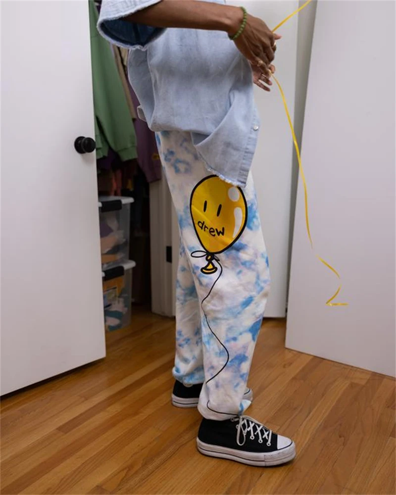 Drew House New Pants Gym Women House Sportswear Tracksuit House Bottoms Skinny Sweatpants Trousers Pants Gyms Pants