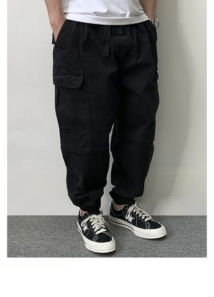 High Quality Cotton Cargo Pants For Men Japanese Streetwear Plus Size Tactical Pants Harajuku Casual Joggers Fashion Trousers