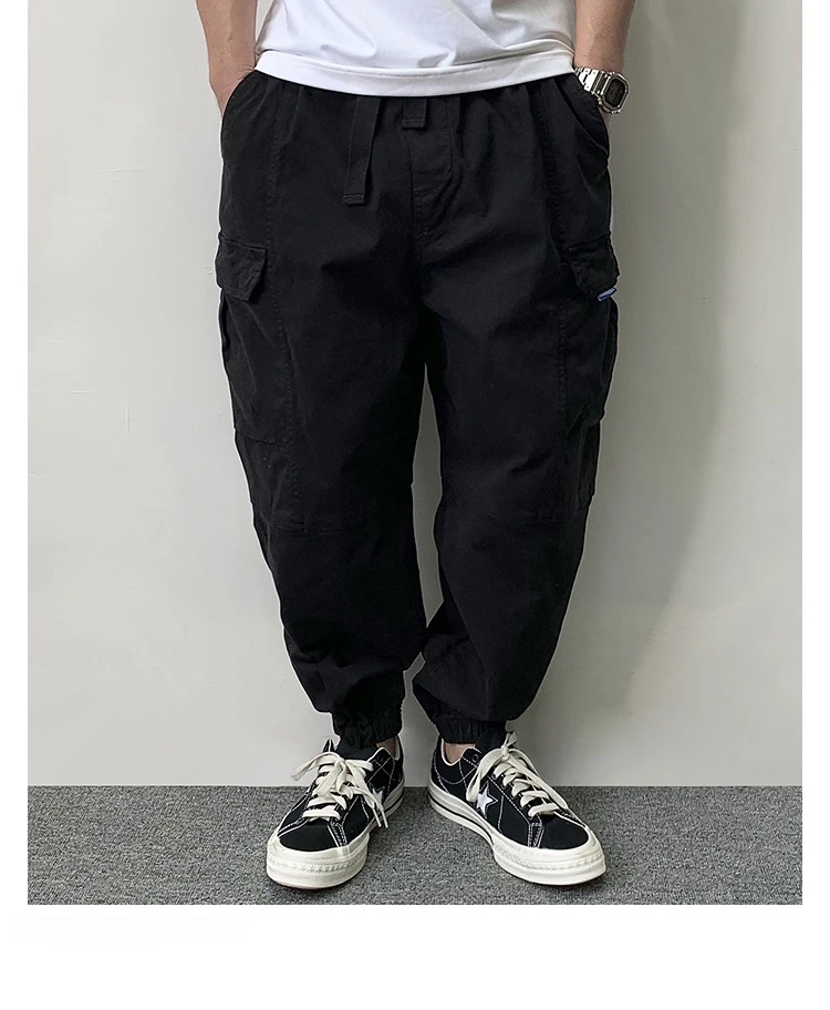 High Quality Cotton Cargo Pants For Men Japanese Streetwear Plus Size Tactical Pants Harajuku Casual Joggers Fashion Trousers