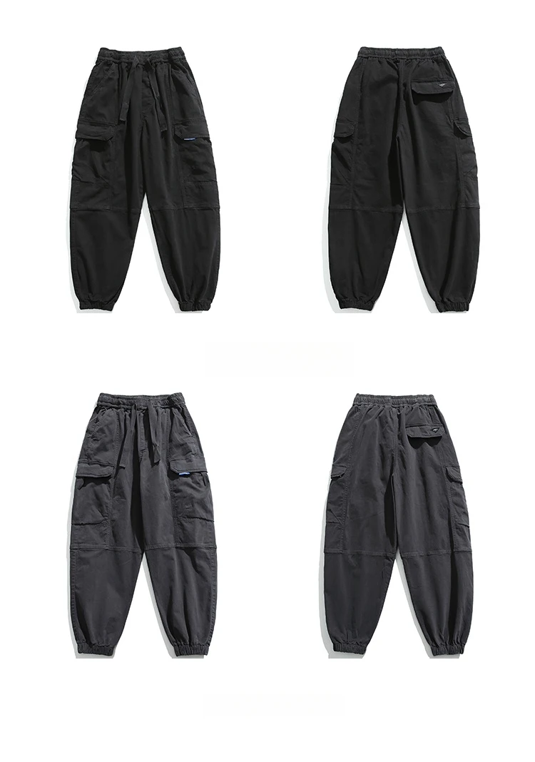 High Quality Cotton Cargo Pants For Men Japanese Streetwear Plus Size Tactical Pants Harajuku Casual Joggers Fashion Trousers