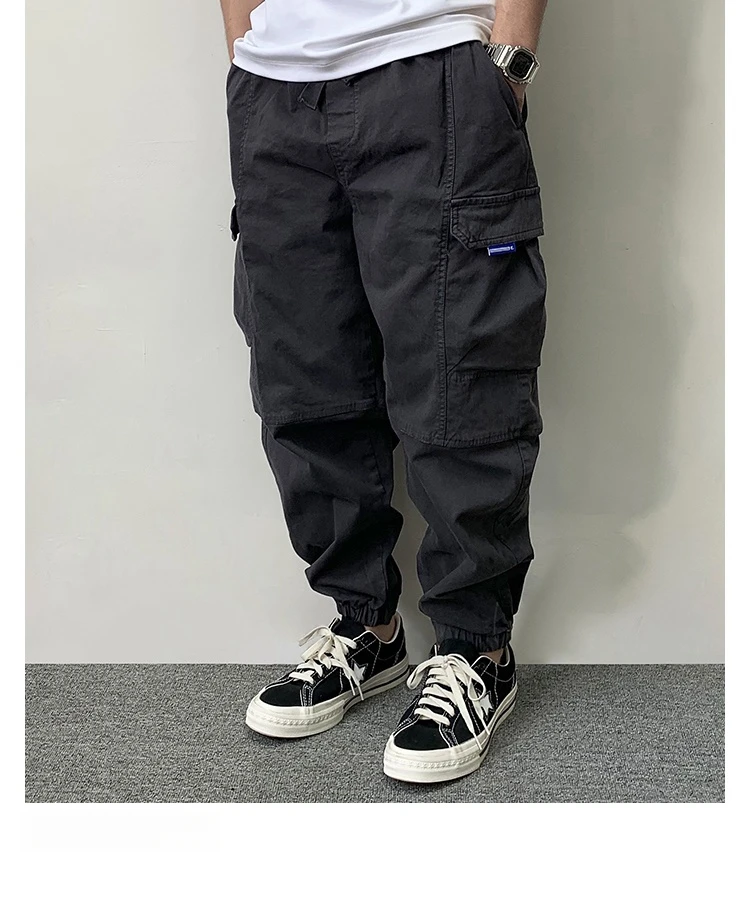 High Quality Cotton Cargo Pants For Men Japanese Streetwear Plus Size Tactical Pants Harajuku Casual Joggers Fashion Trousers