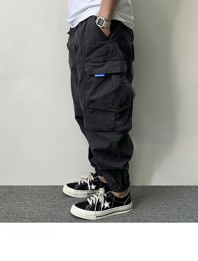 High Quality Cotton Cargo Pants For Men Japanese Streetwear Plus Size Tactical Pants Harajuku Casual Joggers Fashion Trousers