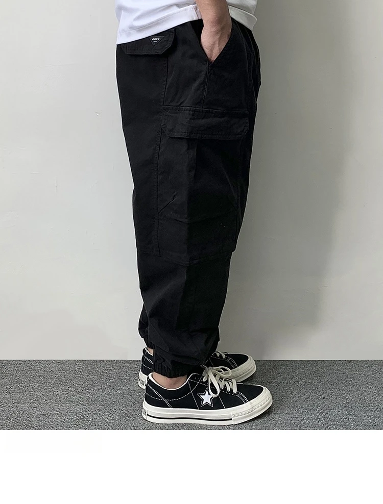 High Quality Cotton Cargo Pants For Men Japanese Streetwear Plus Size Tactical Pants Harajuku Casual Joggers Fashion Trousers
