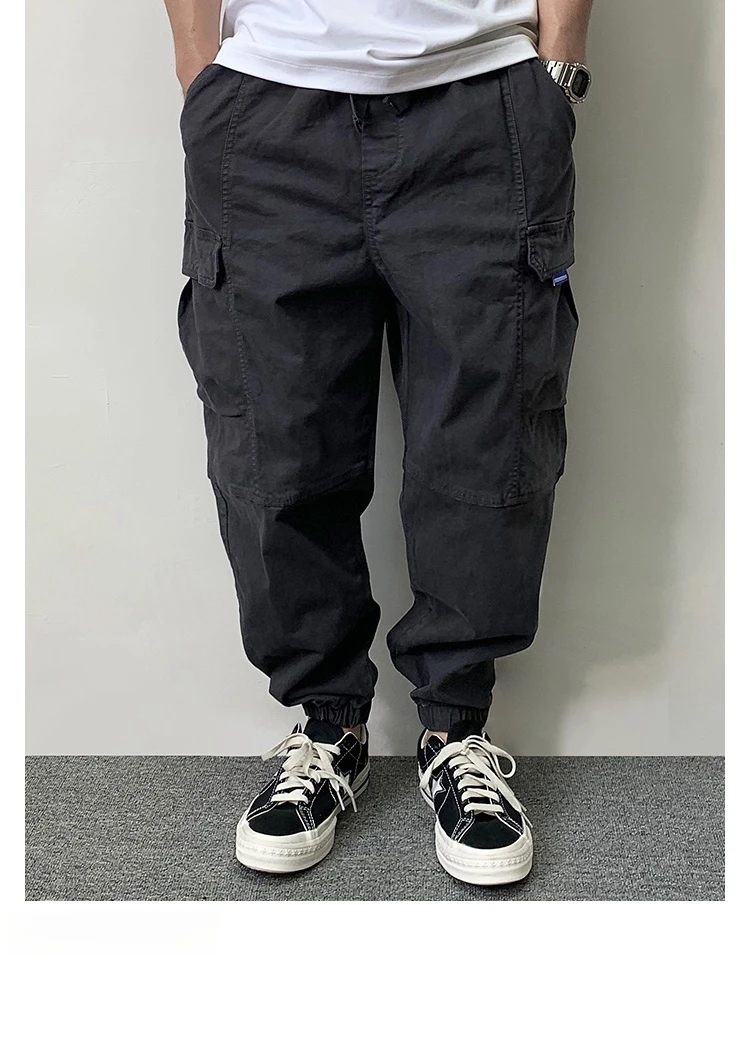 High Quality Cotton Cargo Pants For Men Japanese Streetwear Plus Size Tactical Pants Harajuku Casual Joggers Fashion Trousers