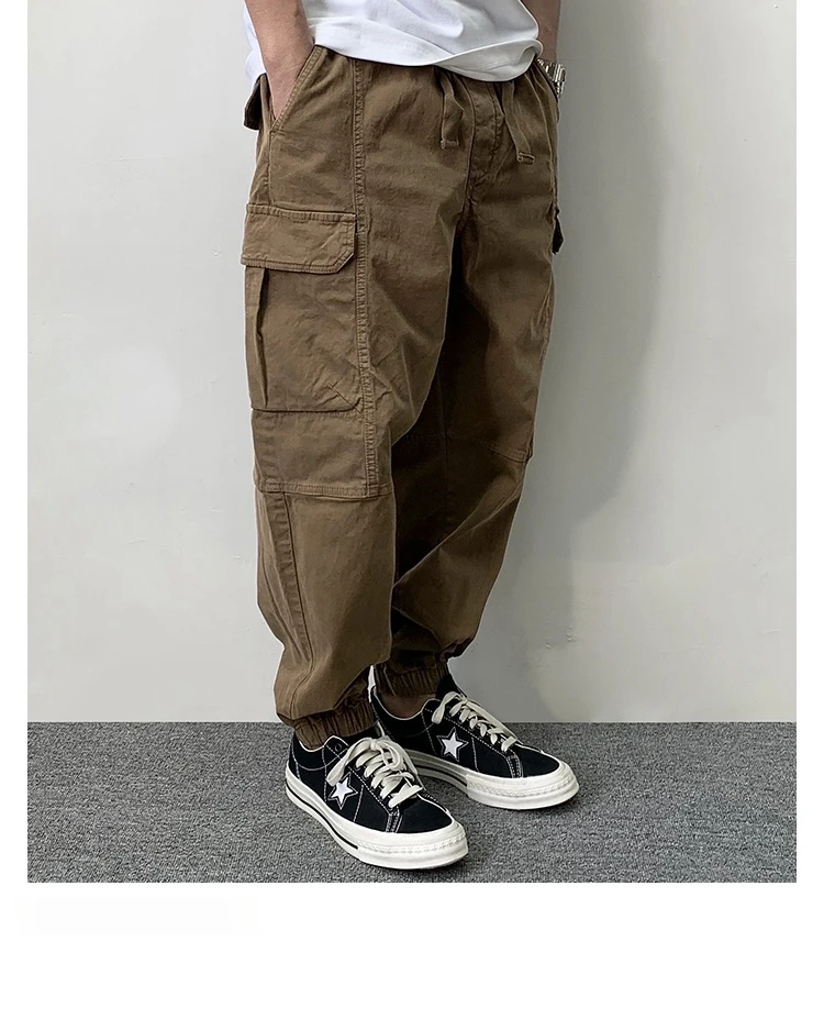 High Quality Cotton Cargo Pants For Men Japanese Streetwear Plus Size Tactical Pants Harajuku Casual Joggers Fashion Trousers
