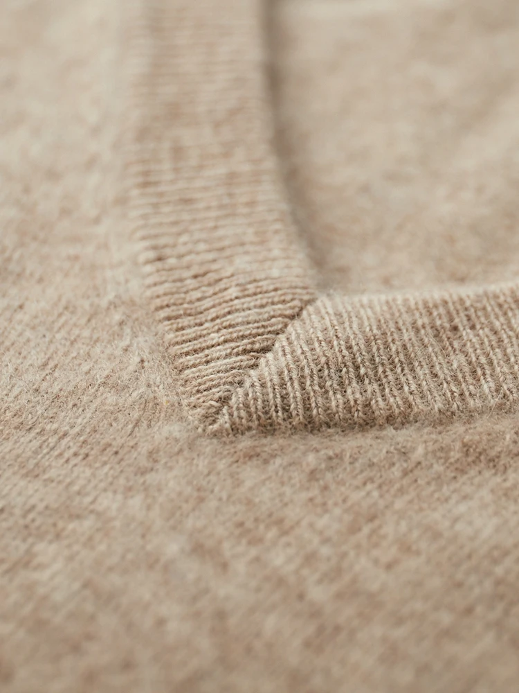 Men's 100% Cashmere Sweater V-neck Pullover Autumn Winter Basic Smart Casual Cashmere Knitwear Long Sleeve Clothing Topss