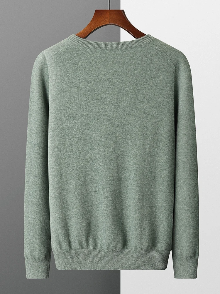 Men's 100% Cashmere Sweater V-neck Pullover Autumn Winter Basic Smart Casual Cashmere Knitwear Long Sleeve Clothing Topss