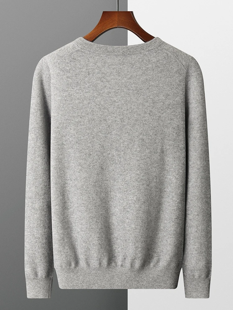Men's 100% Cashmere Sweater V-neck Pullover Autumn Winter Basic Smart Casual Cashmere Knitwear Long Sleeve Clothing Topss