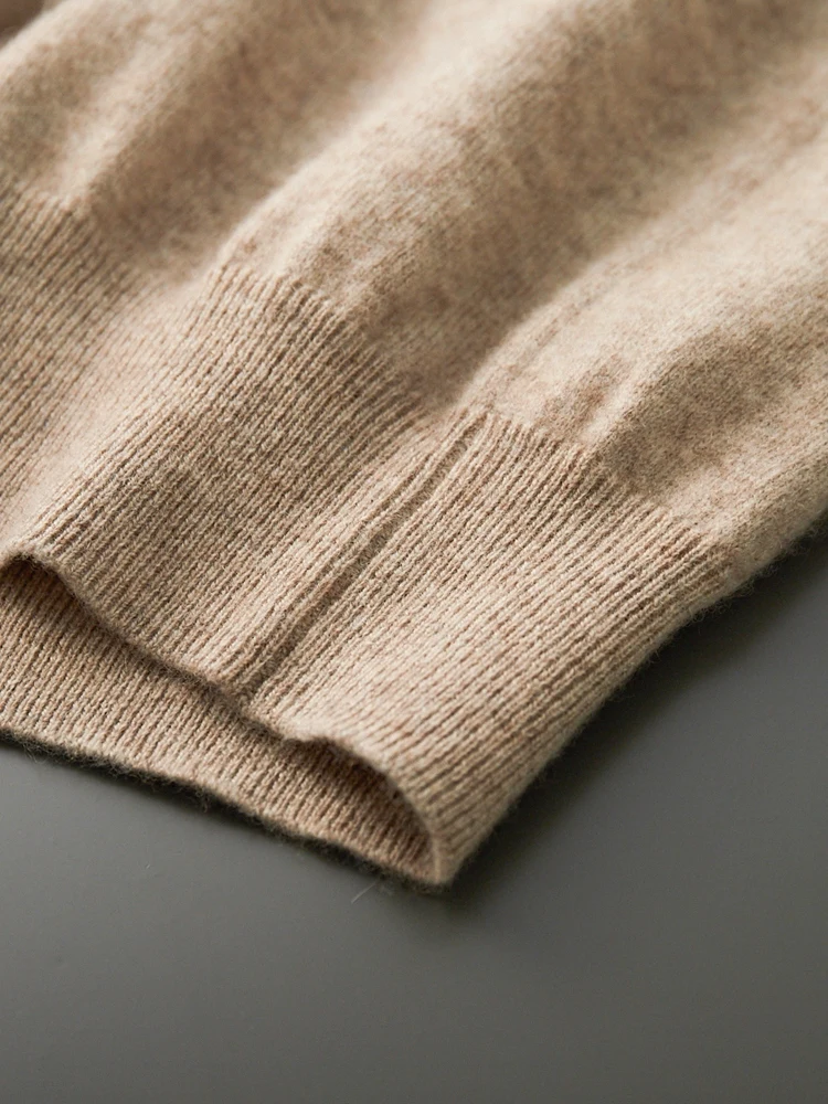 Men's 100% Cashmere Sweater V-neck Pullover Autumn Winter Basic Smart Casual Cashmere Knitwear Long Sleeve Clothing Topss
