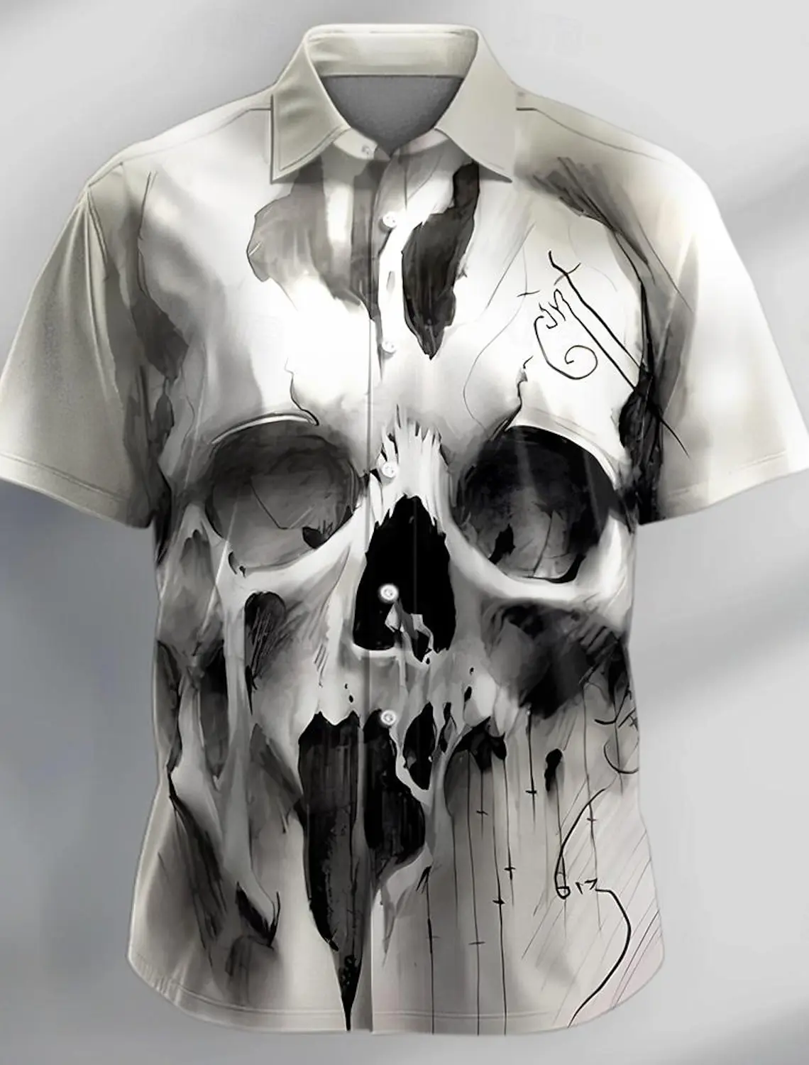 Men's Long Sleeve Shirt Floral Pattern V Neck Outdoor Street Long Sleeve Printed Clothing Fashion Streetwear Casual