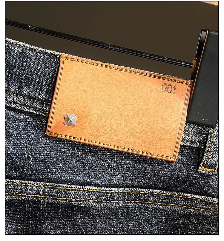 2024 New Light Luxury Jeans Men's Spring and Autumn Versatile High-End Casual Affordable Luxury Fashion Slim Trousers