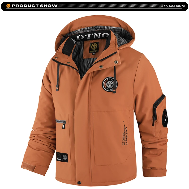 Winter Men Outdoor Windbreak Warm Travel Jacket Men Hooded Casual Fashion Sport Waterproof Climbing Trekking Jacket Male Coat