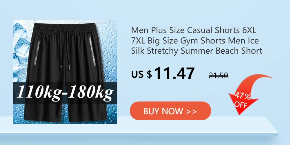 Men's Casual Cotton Shorts Plus Size 9XL 8XL 7XL Short Pants Summer Sports Beachwear Comfortable Breathable Loose Fit Trousers