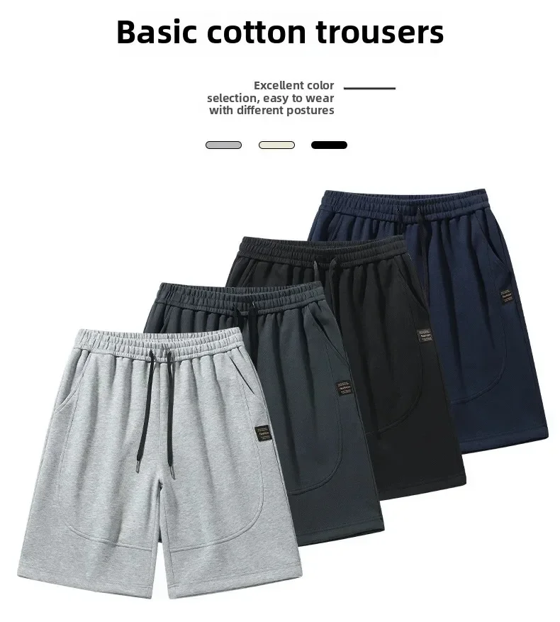 Men's Casual Cotton Shorts Plus Size 9XL 8XL 7XL Short Pants Summer Sports Beachwear Comfortable Breathable Loose Fit Trousers