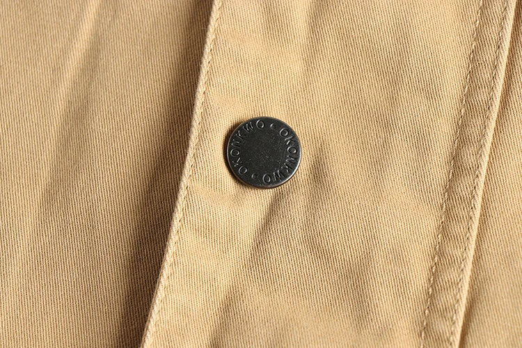 Amekaji American Casual Retro Vintage Woven Cotton Men's Safari Workwear Jacket American High-Street Slim Fit Trend Coat