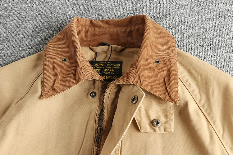 Amekaji American Casual Retro Vintage Woven Cotton Men's Safari Workwear Jacket American High-Street Slim Fit Trend Coat