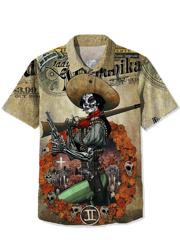 Men's Classic Hawaiian Vacation Style Shirt, Suitable for Summer Festivals, Beach Travel, Daily Travel, and Street Dressing