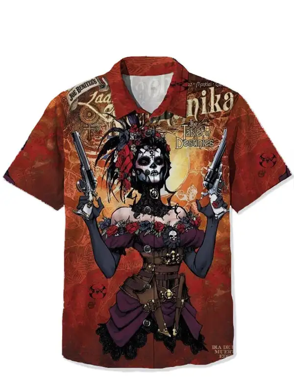 Men's Classic Hawaiian Vacation Style Shirt, Suitable for Summer Festivals, Beach Travel, Daily Travel, and Street Dressing