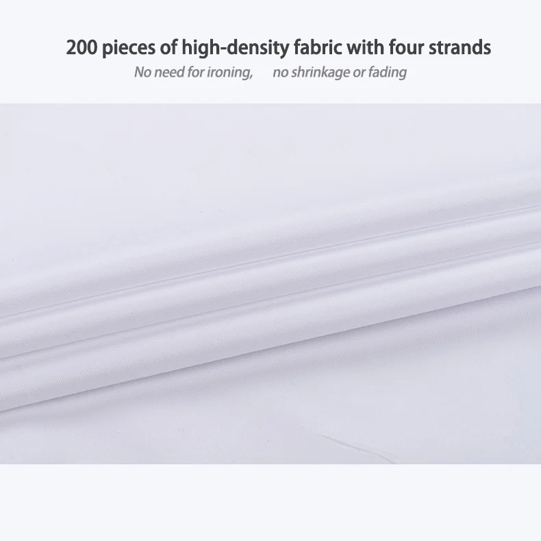 High-end 200 4-Strand Yarn 100% Cotton Men's French Cufflink Shirt One-Length Collar DP Ready-to-Wear No-Iron White