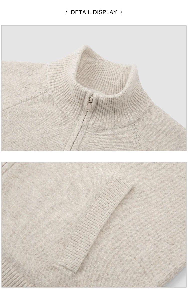 Semir Men Cardigan Knit Loose Mock Neck Raglan Sleeve 2026 Autumn Couple Style Sweater Outerwear Soft Daily Layer
