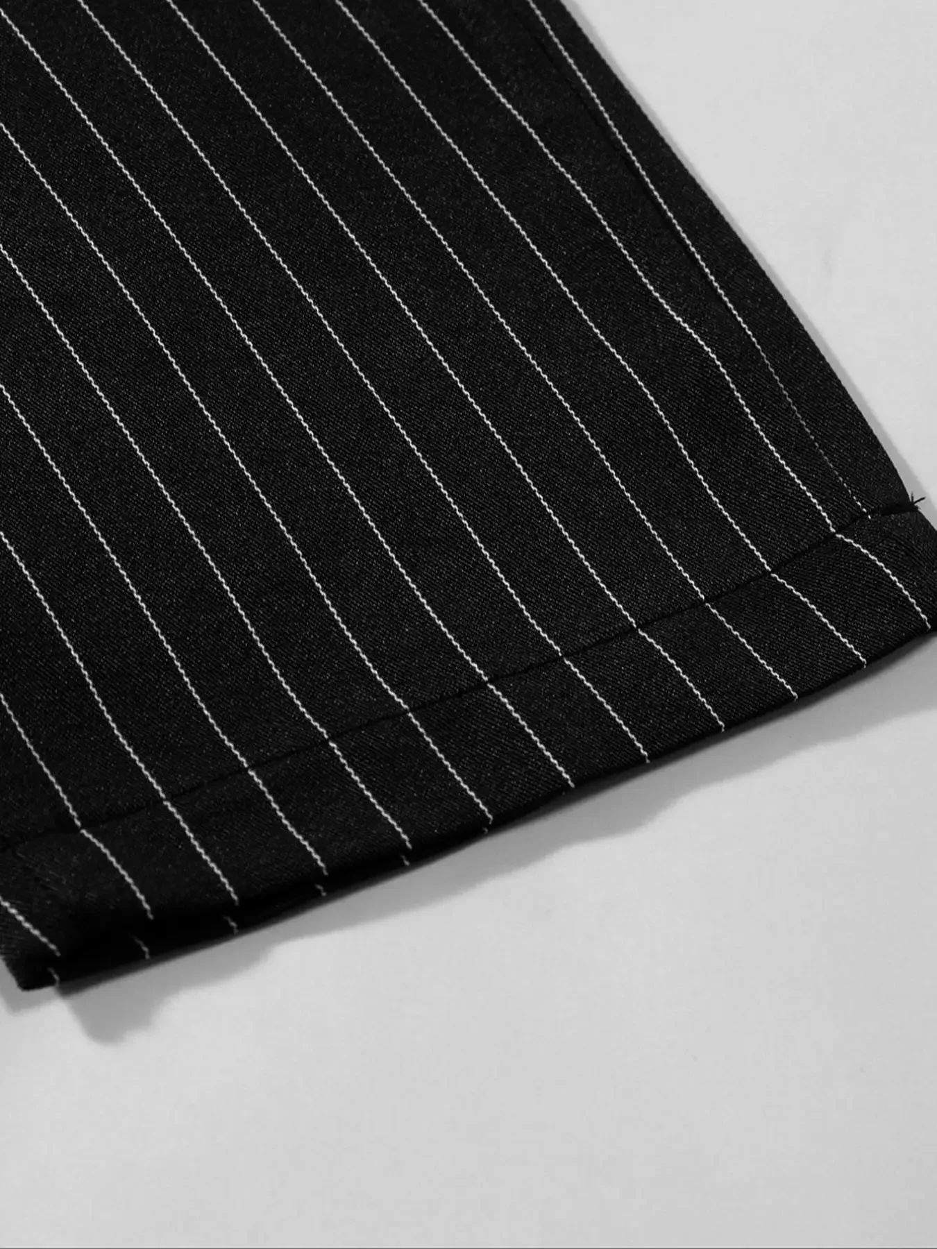 2-Piece Men's Light Business Style Single-Breasted Striped Suit Set Non Stretch Blazer And Pants Ensemble For Formal Occasio