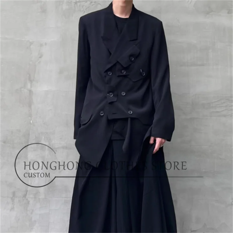 Personalized Stylish Belted Jacket for Military Uniform. Fine-Spun Material for a Professional and Classic Oversized Suit.
