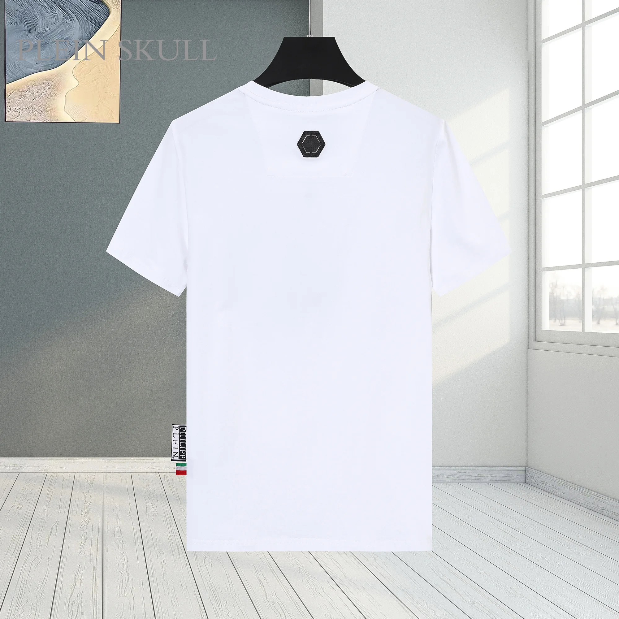 2026 Summer Light Luxury Men's Pure Cotton T-shirt Classic Daily Casual Top Men's and Women's High Street Sports Short Sleeve