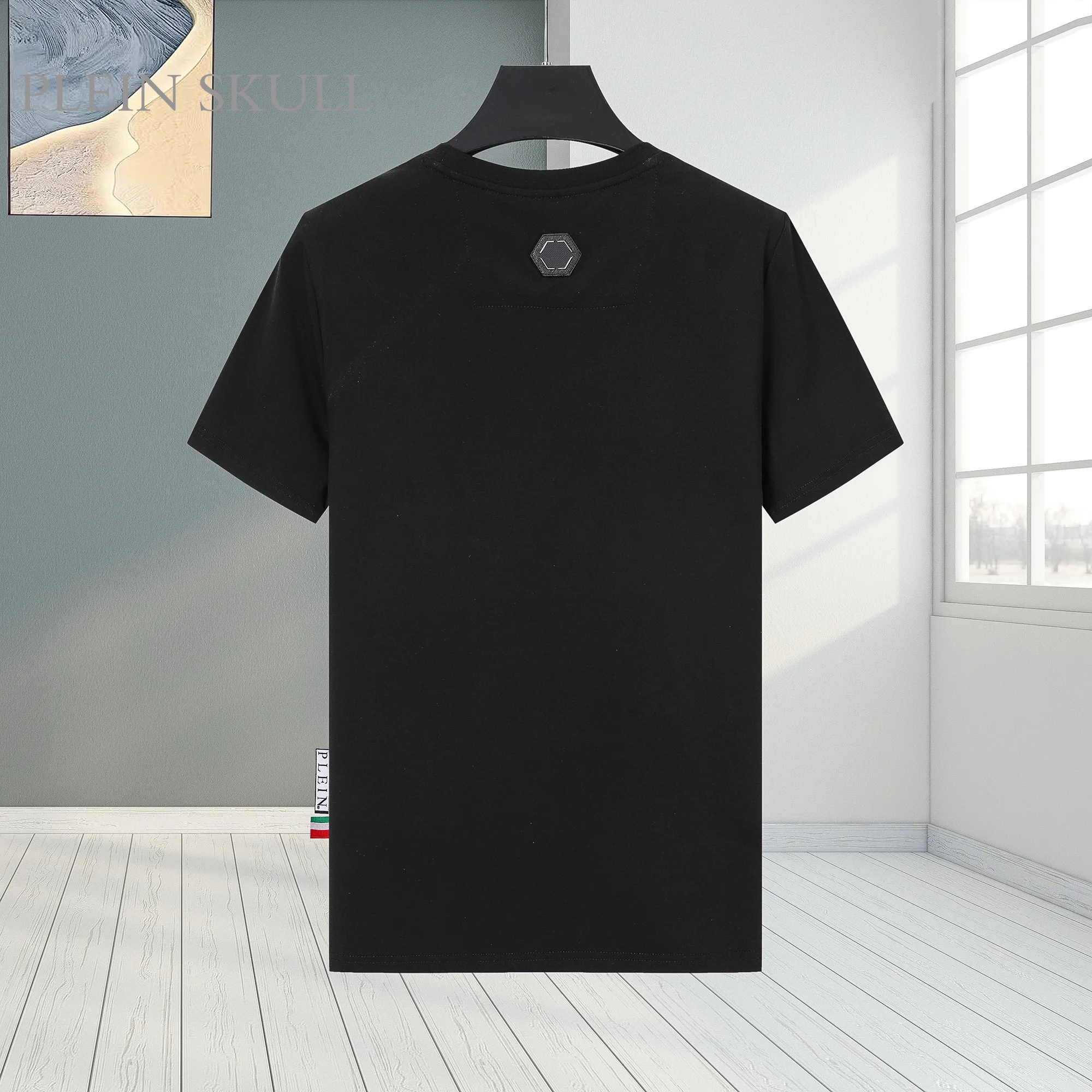 2026 Summer Light Luxury Men's Pure Cotton T-shirt Classic Daily Casual Top Men's and Women's High Street Sports Short Sleeve