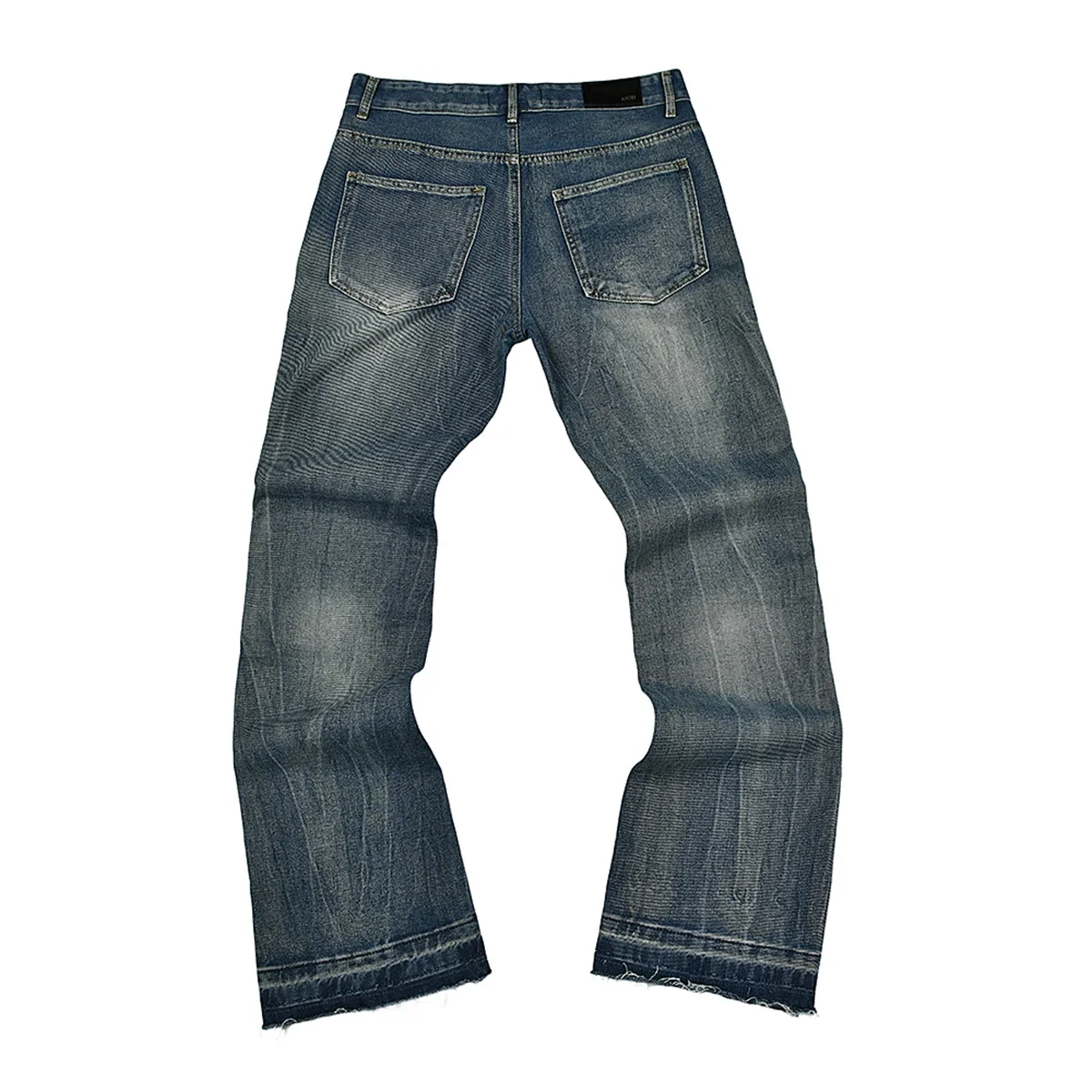 High Street Letter Embroidery Washed Blue Baggy Jeans for Men Straight Vintage Loose Casual Denim Pants Oversized Ropa Hombre