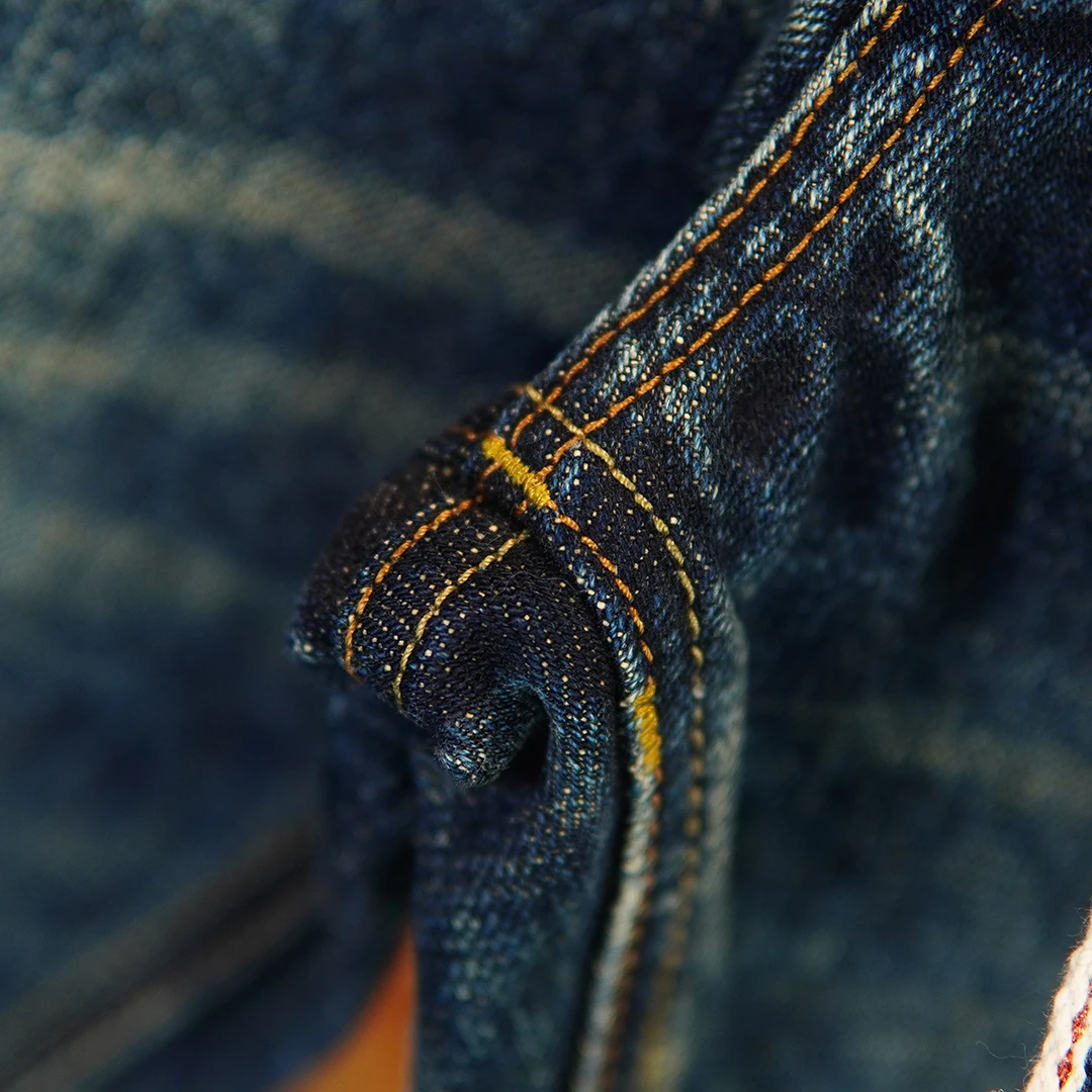 22oz Heavyweight Selvedge Denim Jeans Cotton Washed Men's Regular Straight American Retro Casual Autumn Winter Thick Pants 5KM
