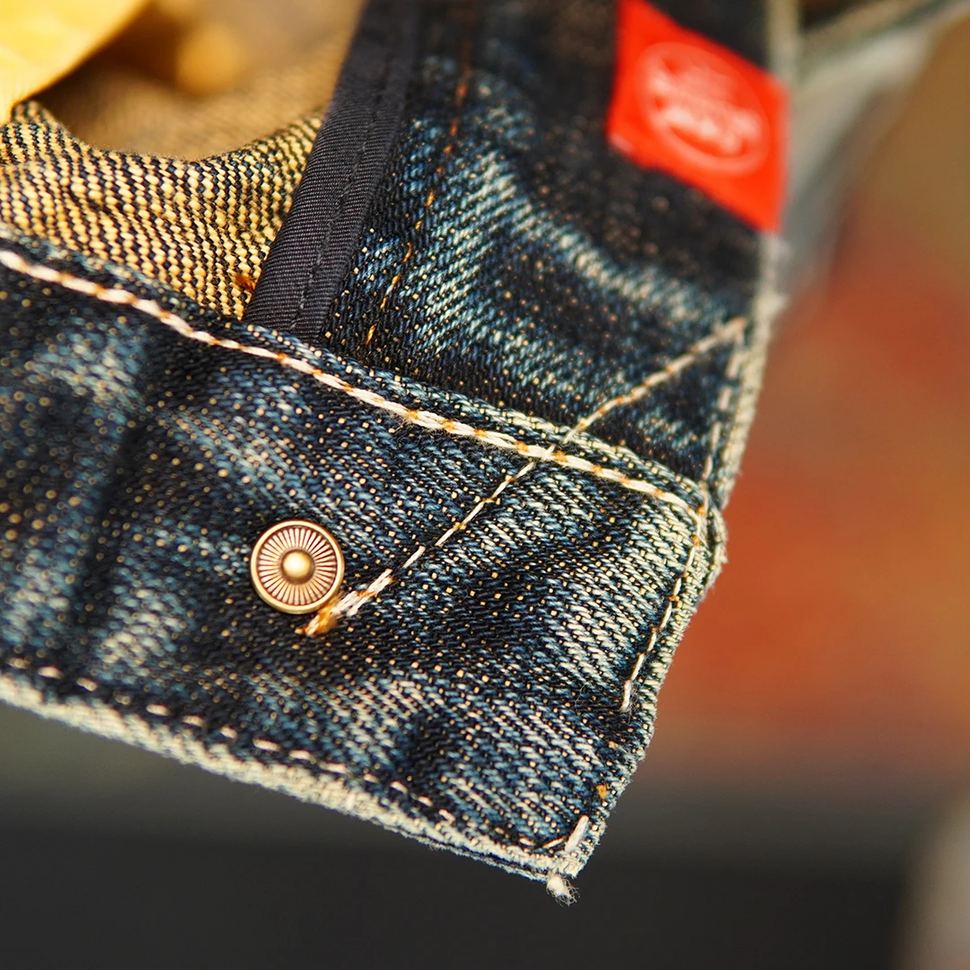 22oz Heavyweight Selvedge Denim Jeans Cotton Washed Men's Regular Straight American Retro Casual Autumn Winter Thick Pants 5KM