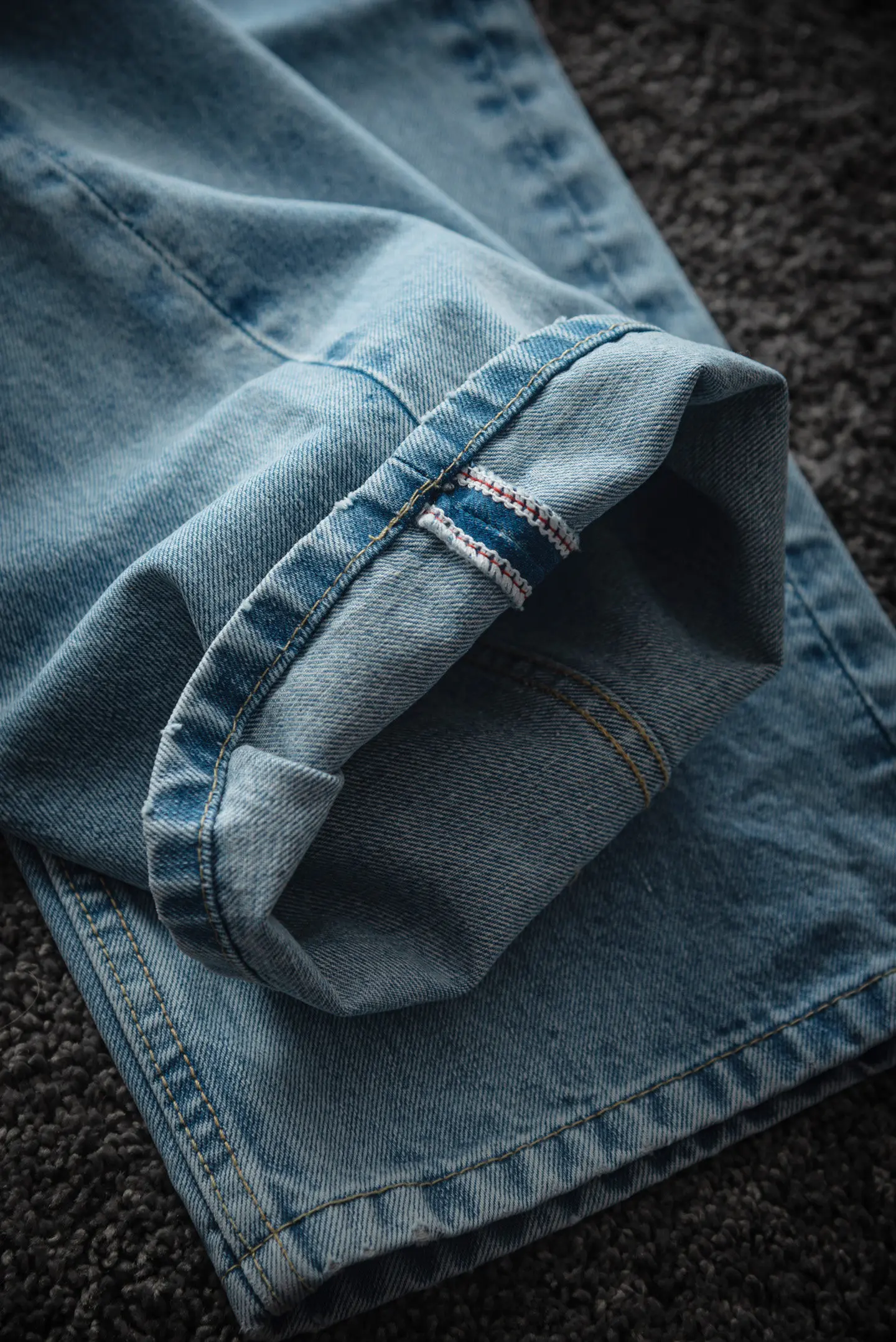 2026 Spring New American Retro Heavyweight High-end Comfort Jeans Men's Fashion 88% Cotton Washed Old Straight Casual Pants