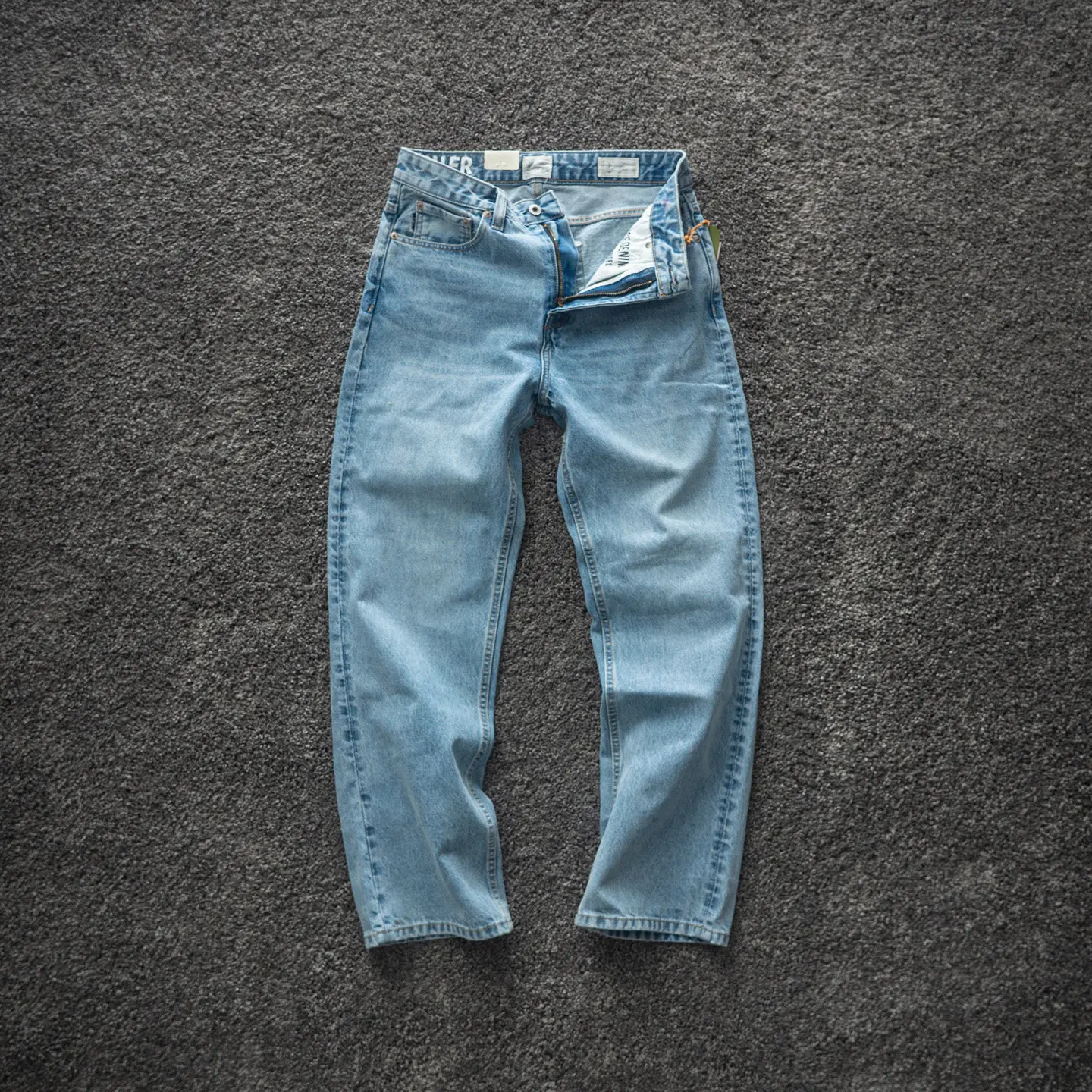 2026 Spring New American Retro Heavyweight High-end Comfort Jeans Men's Fashion 88% Cotton Washed Old Straight Casual Pants