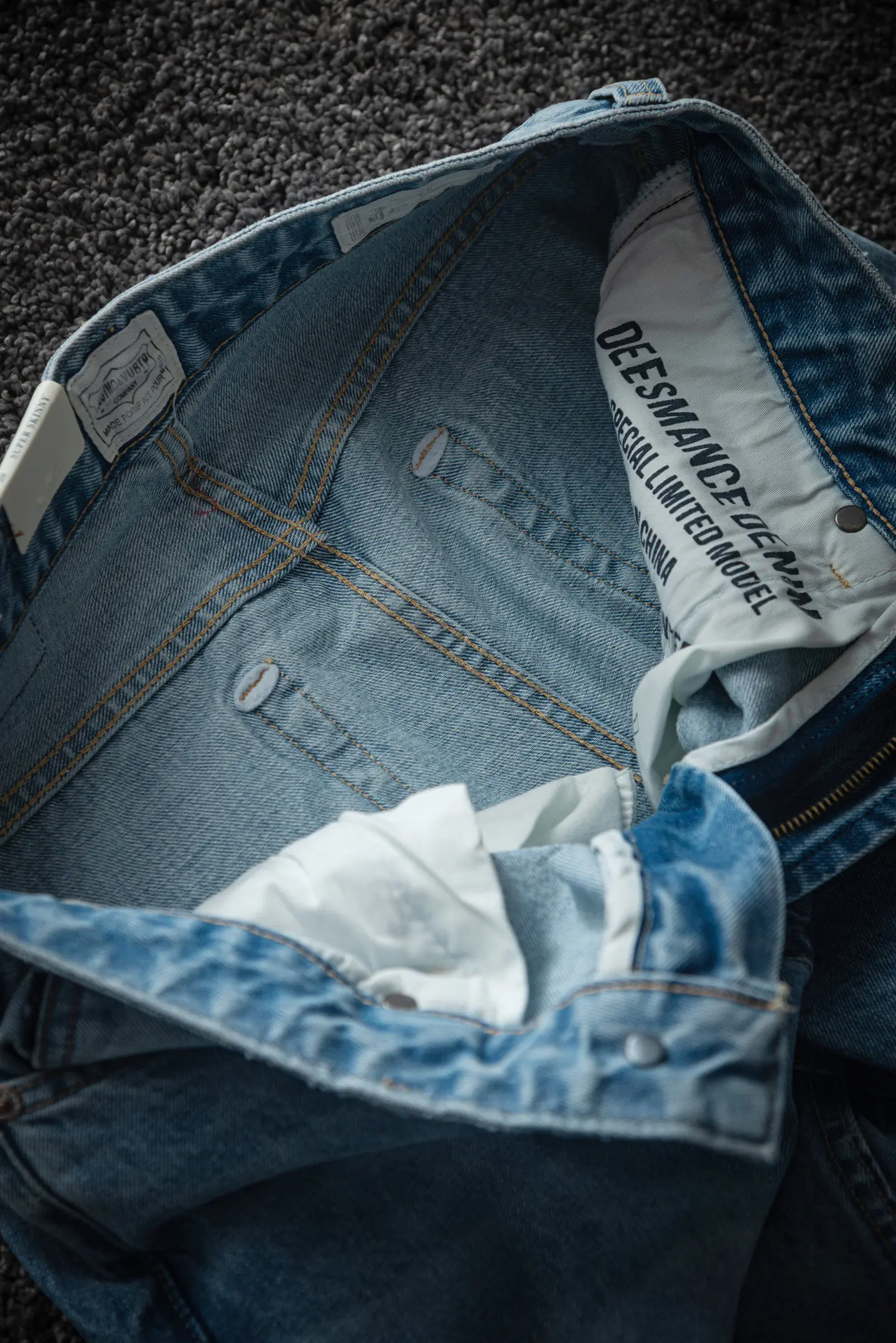 2026 Spring New American Retro Heavyweight High-end Comfort Jeans Men's Fashion 88% Cotton Washed Old Straight Casual Pants