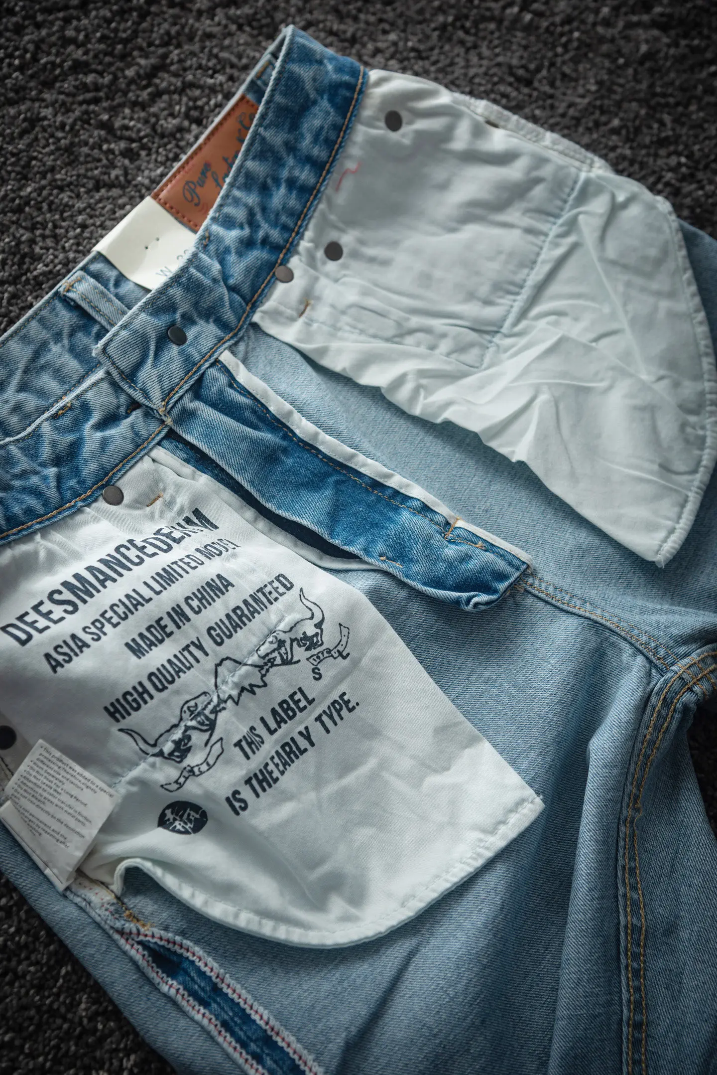 2026 Spring New American Retro Heavyweight High-end Comfort Jeans Men's Fashion 88% Cotton Washed Old Straight Casual Pants