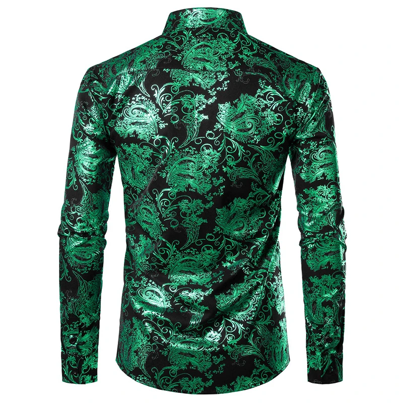 2024 Men's New Comfortable Retro Long Sleeve Shirts New Casual Design Shirt Fashion 3D Printed Flower Pattern Men's Clothing