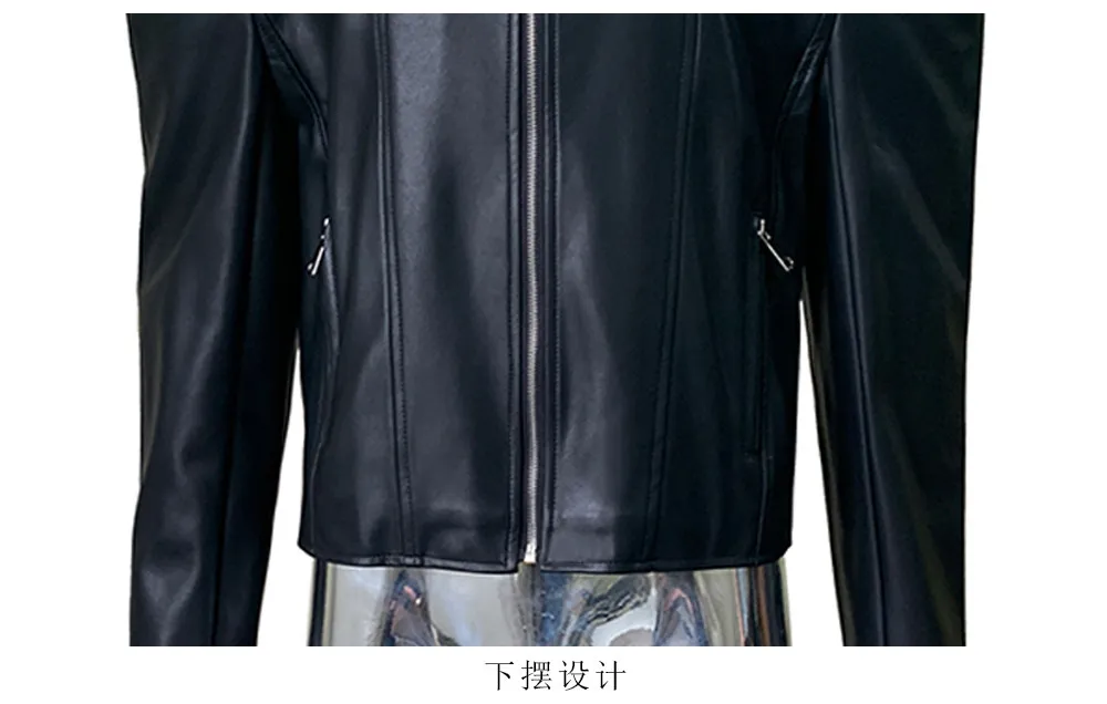 Nerazzurri Spring Autumn Cool Black Short Pu Leather Jacket Men Shoulder Pads Long Sleeve Luxury Streetwear Zip Up Clothes 2026