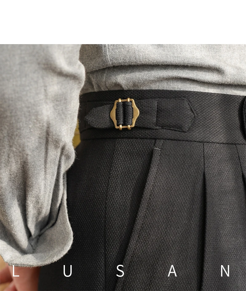 Men's Commuter All-match Naples High Waist Micro Straight Casual Pants Retro Autumn Business Pants