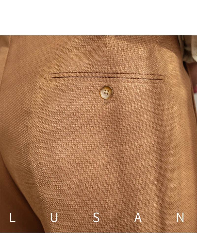 Men's Commuter All-match Naples High Waist Micro Straight Casual Pants Retro Autumn Business Pants