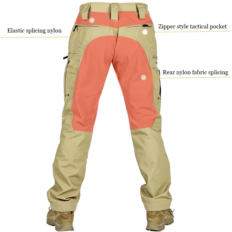 Men Cargo Pants Tactics Wear Resistant Multiple Pockets Military Tactical Pants Casual Spring Autumn Men's Trousers Hiking