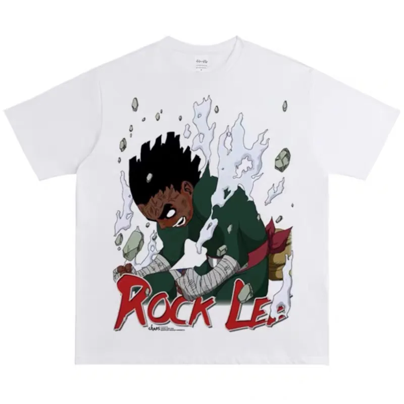 Men Washed Anime Naruto Print T Shirt Hip Hop Streetwear T-Shirt Harajuku Cotton Short Sleeve Casual Tshirt Summer Tops Tees