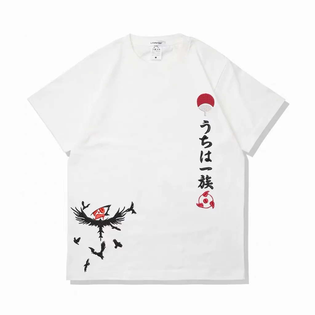 Men Washed Anime Naruto Print T Shirt Hip Hop Streetwear T-Shirt Harajuku Cotton Short Sleeve Casual Tshirt Summer Tops Tees
