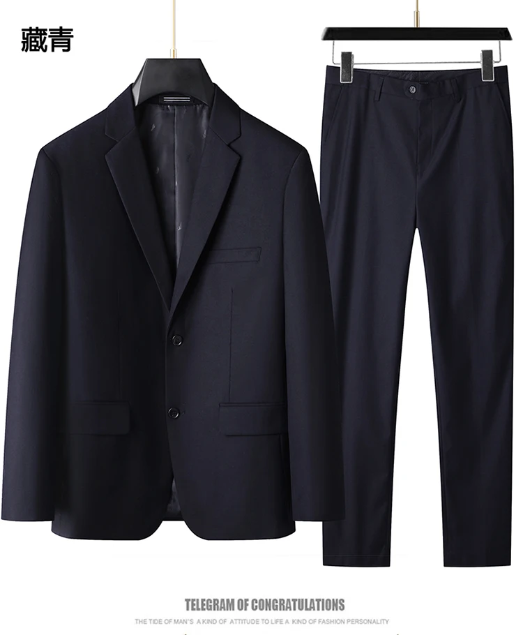 High-End Large Size Men's Three-Piece Suit Set - Business Formal Wedding Dress Coat Vest Trousers Combo for Plus Size Men