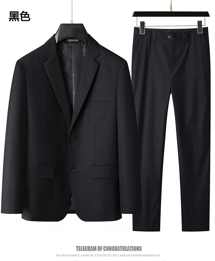 High-End Large Size Men's Three-Piece Suit Set - Business Formal Wedding Dress Coat Vest Trousers Combo for Plus Size Men