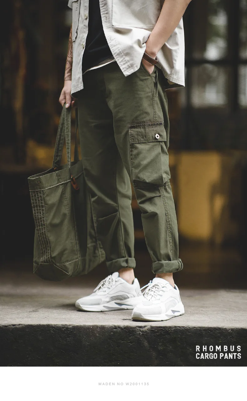 Maden Tactical Cargo Pants Green Multi-pocket Breathable Trousers Consuls Commando Training Trousers Techwear for Men's Pants